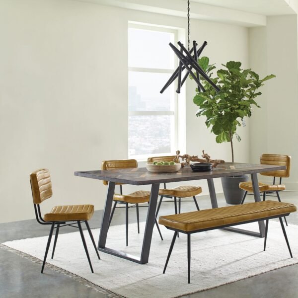 Misty 6-piece Rectangular Dining Set Sheesham and Camel