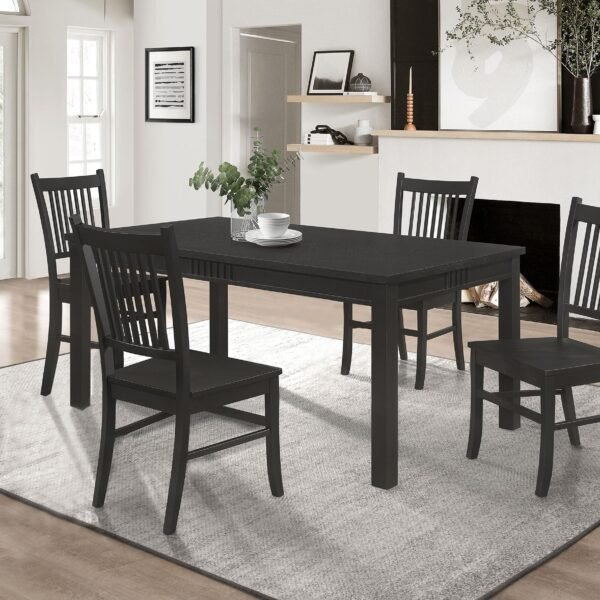 Marbrisa 5-piece Rectangular Dining Table Set Matte Black