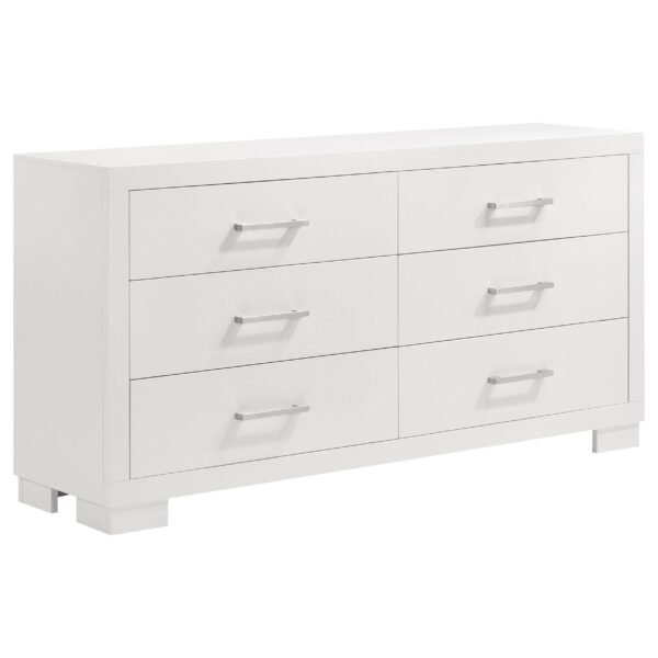Jessica 6-drawer Dresser Snow White