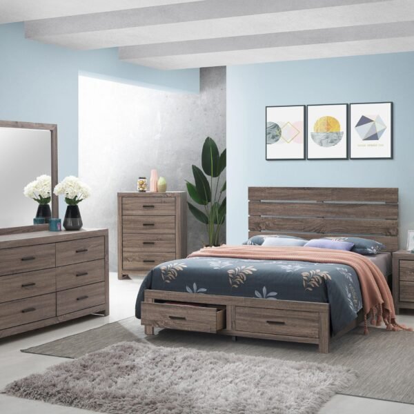 Brantford 5-piece Eastern King Bedroom Set Barrel Oak