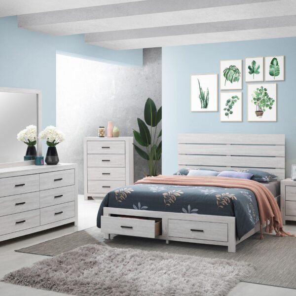 Brantford 5-piece Eastern King Bedroom Set Coastal White