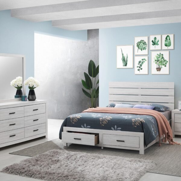 Brantford 4-piece Queen Bedroom Set Coastal White