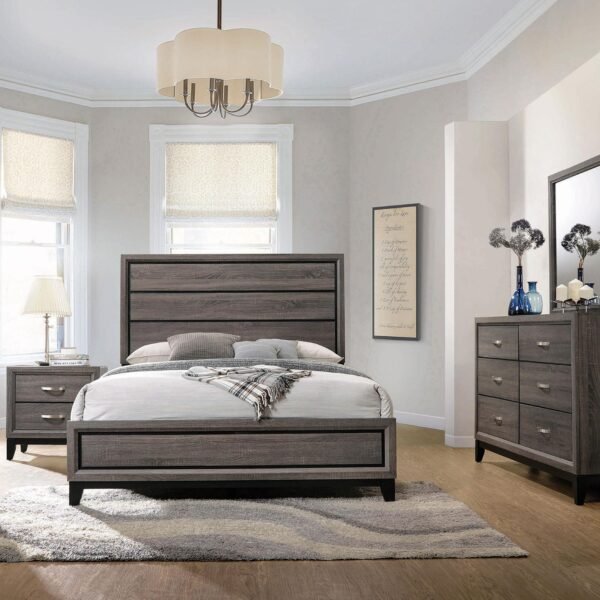 Watson 4-piece Eastern King Bedroom Set Grey Oak