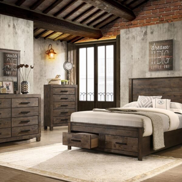 Woodmont 5-piece Eastern King Bedroom Set Golden Brown