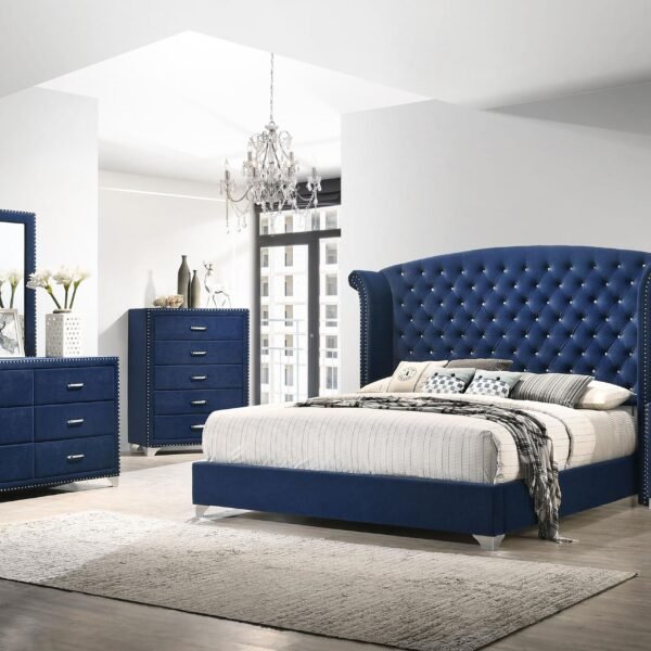 Melody 5-piece Eastern King Bedroom Set Pacific Blue