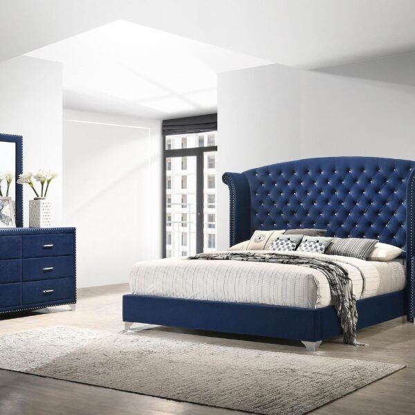 Melody 4-piece California King Bedroom Set Pacific Blue