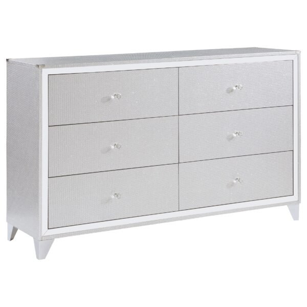 Larue 6-drawer Dresser Silver