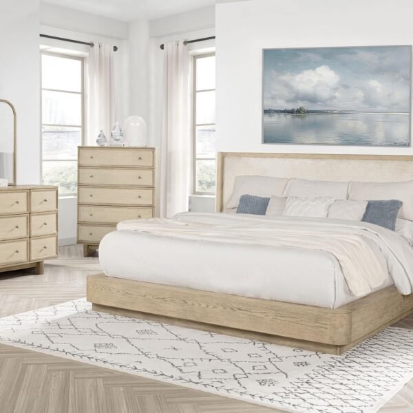 Kailani 5-piece Eastern King Bedroom Set Beige Oak