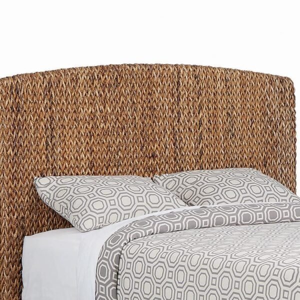 Laughton Woven Banana Leaf Queen Panel Headboard Amber