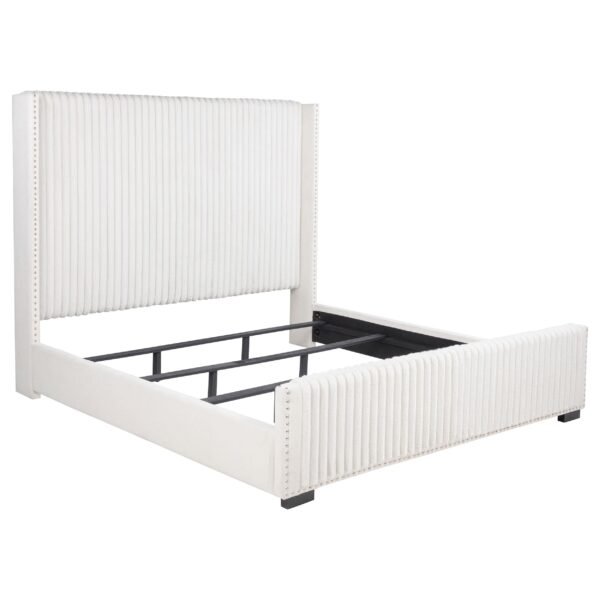 Natasha 65-inch Upholstered California King Bed Cream