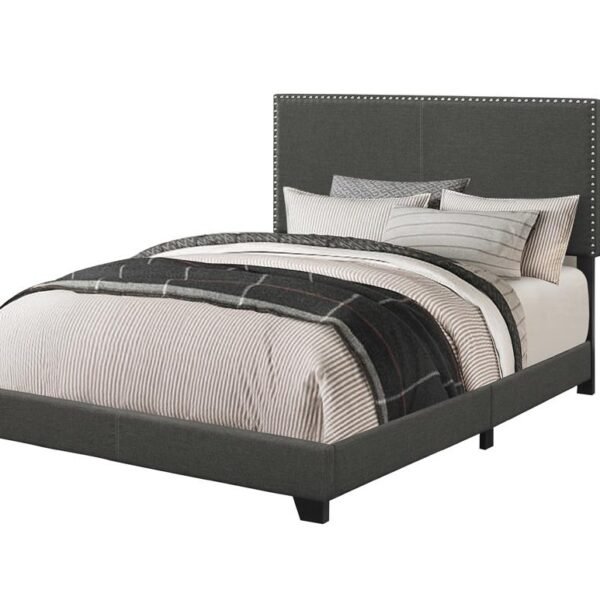 Boyd Upholstered Full Panel Bed Charcoal