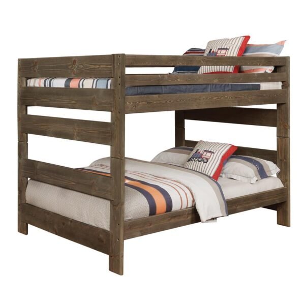 Wrangle Hill Wood Full Over Full Bunk Bed Gun Smoke