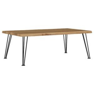 Zander Rectangular Wood Top Coffee Table Natural Brown