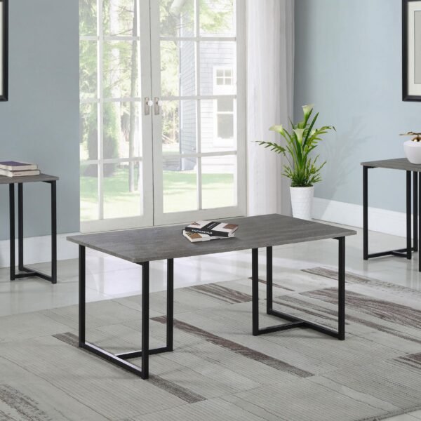 Nyla 3-piece Engineered Wood Coffee Table Set Weathered Grey
