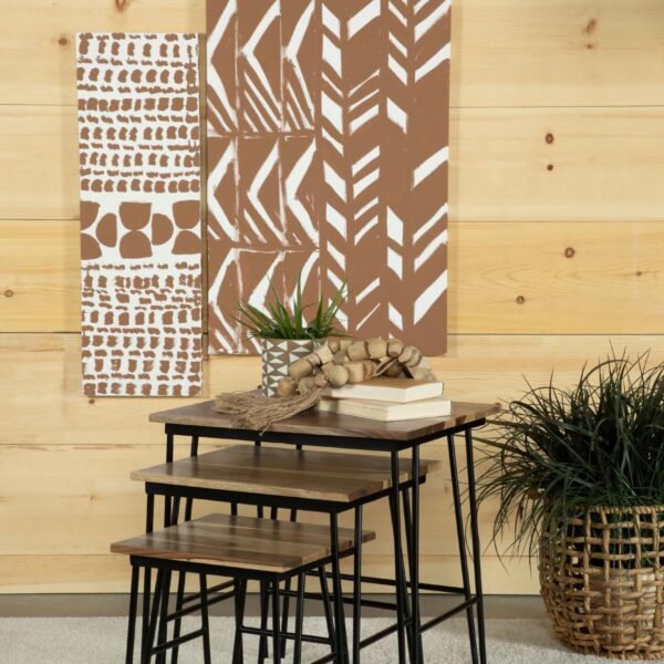 Nayeli 3-piece Solid Sheesham Wood Nesting Tables Natural