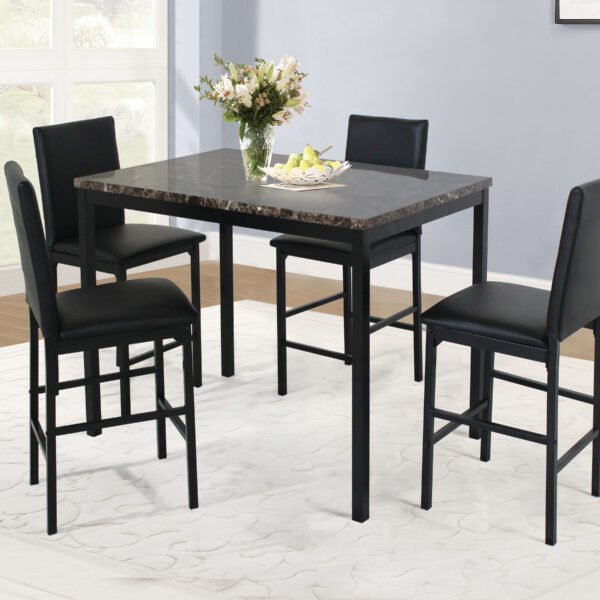 Table & 4 Pub Chair D394-5