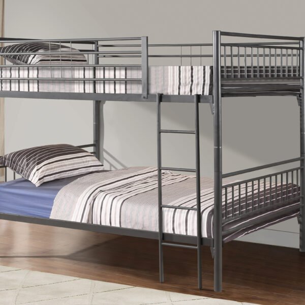 Full / Full Grey Metal Bunkbed S460